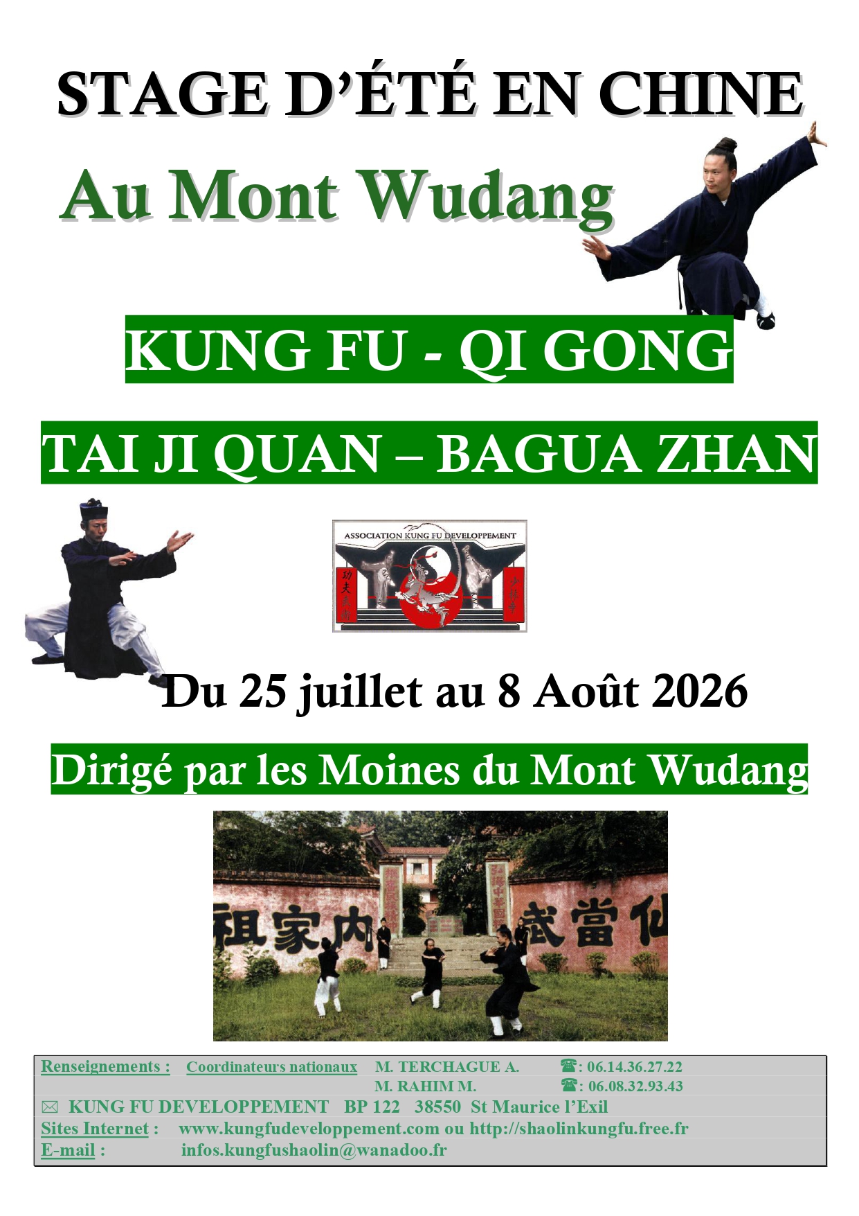 affiche_stage_wudang_2026 Stage Kung Fu au Mont Wudang